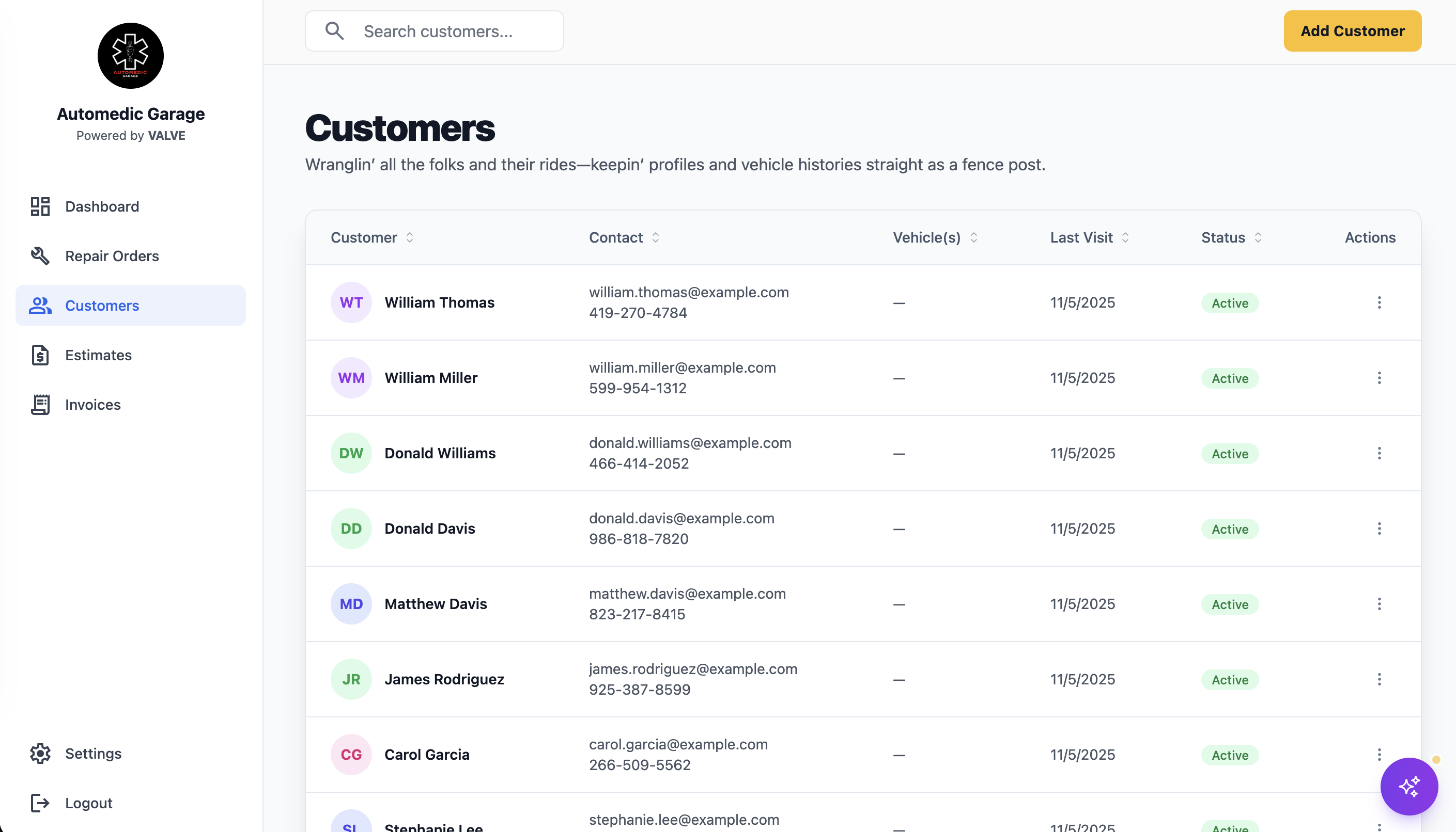 Customer & Vehicle CRM