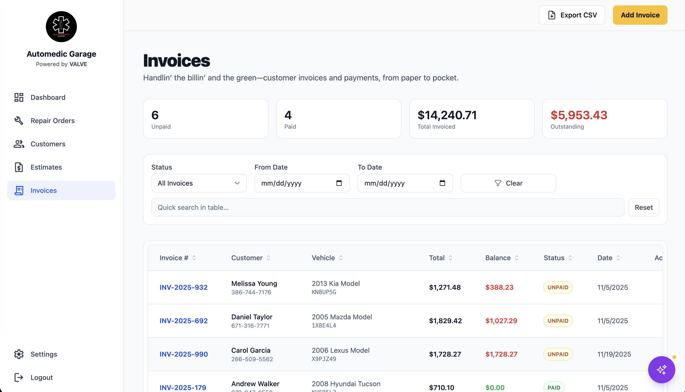 Digital invoices & payments